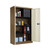 Jemini 2 Door Storage Cupboard Metal 420x960x1810mm Coffee/Cream
