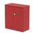 Qube 1000mm 2-Door Stationery Cupboard Red With Shelf