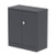 Qube 1000mm 2-Door Stationery Cupboard Graphite Grey With Shelf