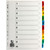 Q-Connect 1-10 Index Multi-punched Reinforced Board Multi-Colour Numbered Tabs A4 White
