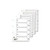 5 Star Office Index A-Z 26-Part Multipunched Mylar Tabs A4 White