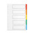 Q-Connect 5-Part Index Multi-punched Reinforced Board Multi-Colour Blank Tabs A4 White