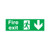 Safety Sign Fire Exit Running Man Arrow Down PVC 150x450mm FX04211R Safety Sign Fire Exit Running Man Arrow Down PVC 150x450mm FX04211R