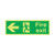 Safety Sign Niteglo Fire Exit Running Man Arrow Left 150x450mm PVC FX04311M Safety Sign Niteglo Fire Exit Running Man Arrow Left 150x450mm PVC FX04311M
