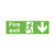 Safety Sign Niteglo Fire Exit Running Man Arrow Down 150x450mm PVC FX04211M Safety Sign Niteglo Fire Exit Running Man Arrow Down 150x450mm PVC FX04211M