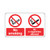 Signs and Labels No Smoking and No E-Cigarettes Sign Rigid Plastic 150x300mm EL005KRP