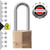 Master Lock 40mm Brass Padlock with 2 Keys Long Shackle 140EURDLH