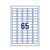 Avery Inkjet Mini Labels 38.1x21.2mm 65 Per Sheet White (Pack of 1625) J8651-25