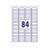 Avery Laser Labels 46x11.11mm 84 Per Sheet White (Pack of 2100)L7656-25