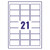 Avery Inkjet Address Labels QuickDRY 63.5x38.1mm 21 Per Sheet White (Pack of 2100) J8160-100