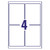 Avery Inkjet Labels 139x99.1mm 4 Per Sheet White (Pack of 400) J8169-100