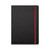 Black n' Red Casebound Hardback Notebook Ruled A5 Black 400033673