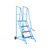 Climb-It Loading Step 4 Tread Open Back Powder Coated Blue SLS04P