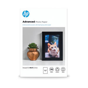 HP Advanced Glossy Photo Paper 10 x 15cm Borderless 250gsm (Pack of 100) Q8692A