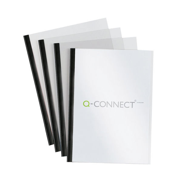 Q-Connect Black A4 5mm Slide Binder and Cover Set (Pack of 20)