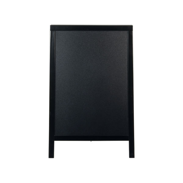Securit Duplo Pavement Chalkboard with Lacquered Black Pinewood Frame 850x545x440mm SBD-BL-85