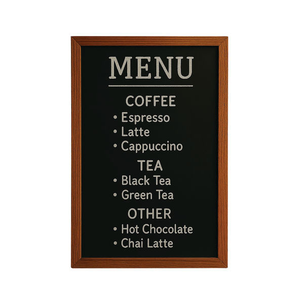 Deflecto Wall Mounted Chalkboard 300x400mm Teak WCB-30-40-TE