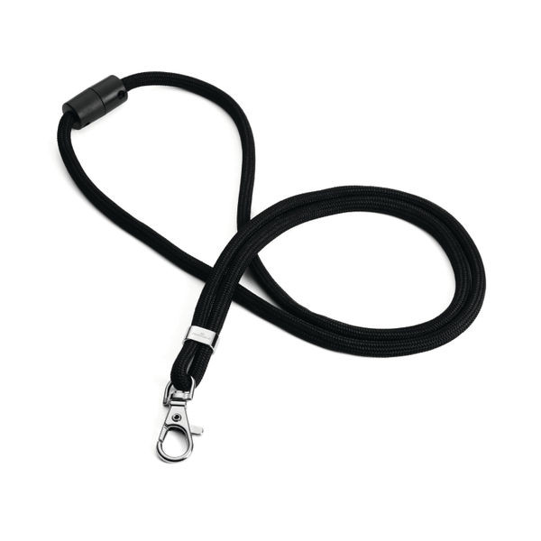 Durable Recycled Fabric Lanyard Black (Pack of 10) 824101