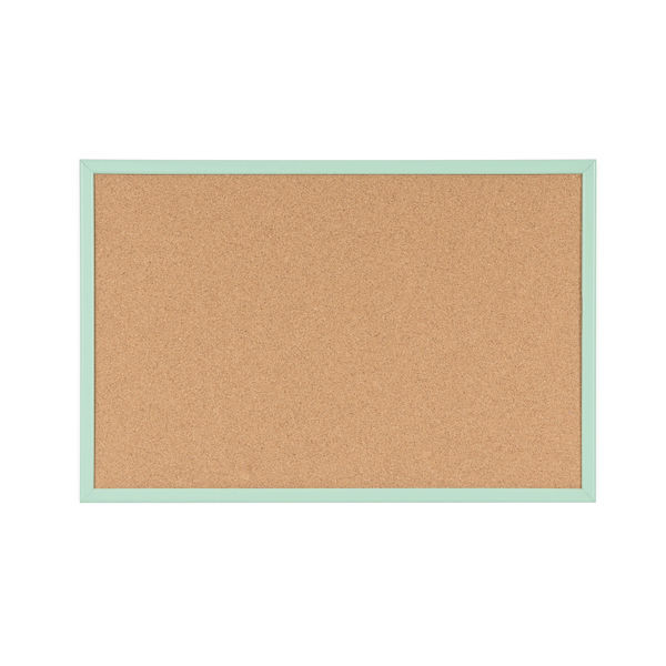 Bi-Office Pastel Cork Noticeboard Green Frame 600x400mm MC030011971