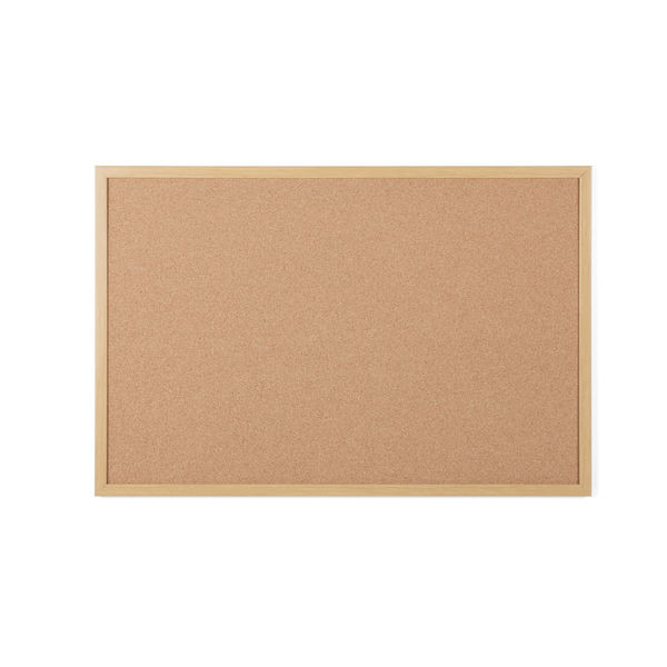 Earth Executive Cork Noticeboard 60x45cm Cork Surface Oak MDF Frame SF142001239