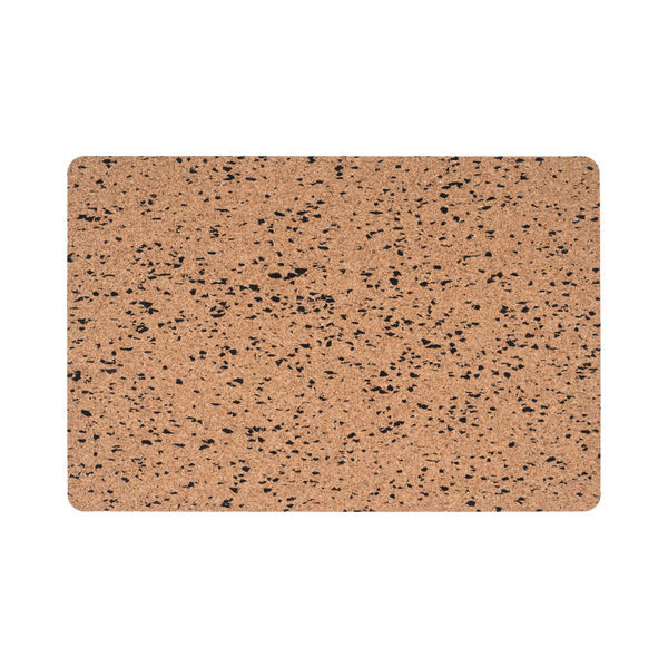 Eco Frameless Retangular Board Double-Sided Cork/ Black Eva 60X40Cm SF124412397