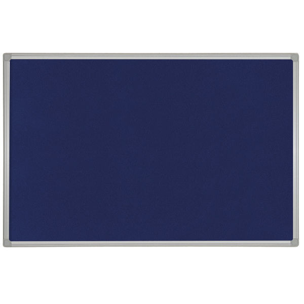 Bi-Office Aluminium Trim Felt Noticeboard 600x450mm Blue FB0443186