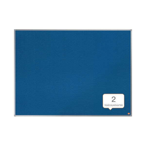 Nobo Premium Plus Felt Notice Board 1500 x 1200mm Blue 1915191