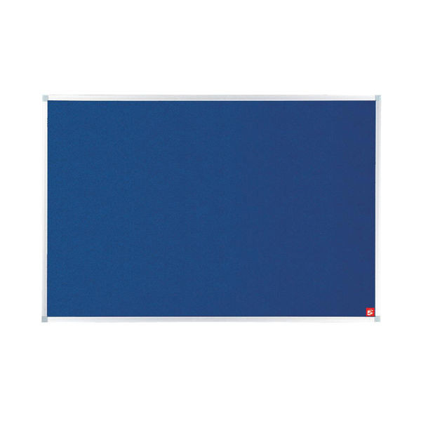 5 Star Felt Noticeboard with Wall Fixing Kit and Aluminium Trim 1200x900mm Blue 397794