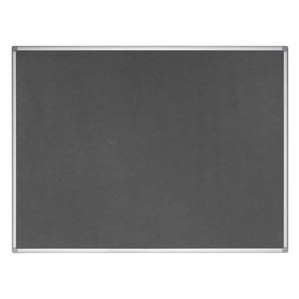 Earth Maya Felt Noticeboard 120x90cm Grey Aluminium Frame FA0542790