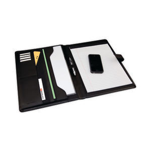 Monolith Blueline Zipped Conference Folder A4 Black 3351