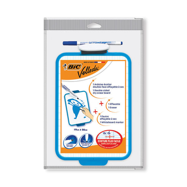 Bic Velleda Drywipe Board 190x260mm Blue 841360
