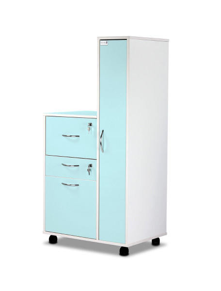 Bristol Maid Bedside Cabinet - Grey White - Right Hand Wardrobe - Drawer - Personal Drawer - Cupboard - Cam Lock