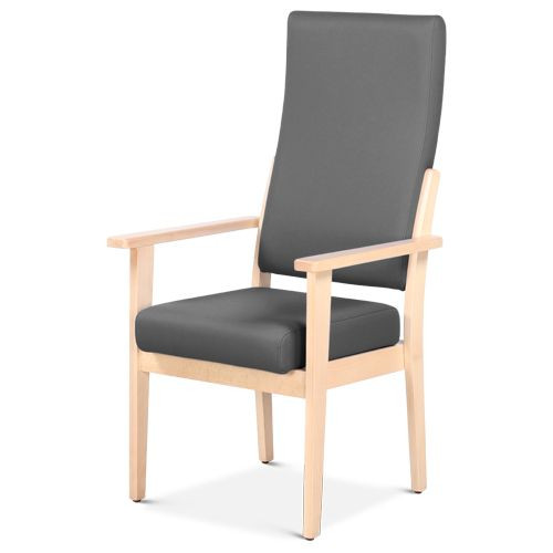 Alderbury, High Back Armchair, Removable Seat, Vinyl Lichtgrau