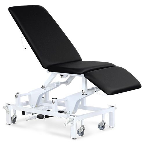 Examination & Treatment Chair, Drop End, Three Section Hydraulic, Onyx Black