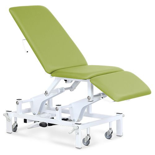 Examination & Treatment Chair, Drop End, Three Section Electric, Foot Switch, Lime