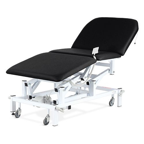 Examination & Treatment Couch, Three Section, Electric with Electric Backrest, Hand Switch, Onyx Black