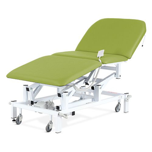 Examination & Treatment Couch, Three Section,  Electric with Electric Backrest, Foot Switch, Lime