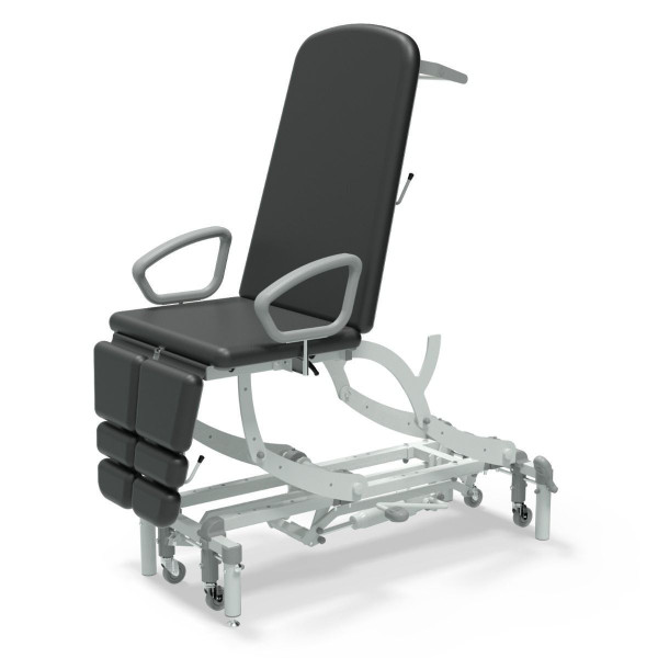 Electric Height, Gas Assist Backrest & Foot Sections - Vinyl Dark Grey