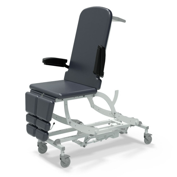 Podiatry,Chiropody & Lower Limb Procedures,Fold-Down Arms,Mobile,   Electric Height & Backrest, Gas Assist Foot Sections, Mobile - Vinly Dark Blue