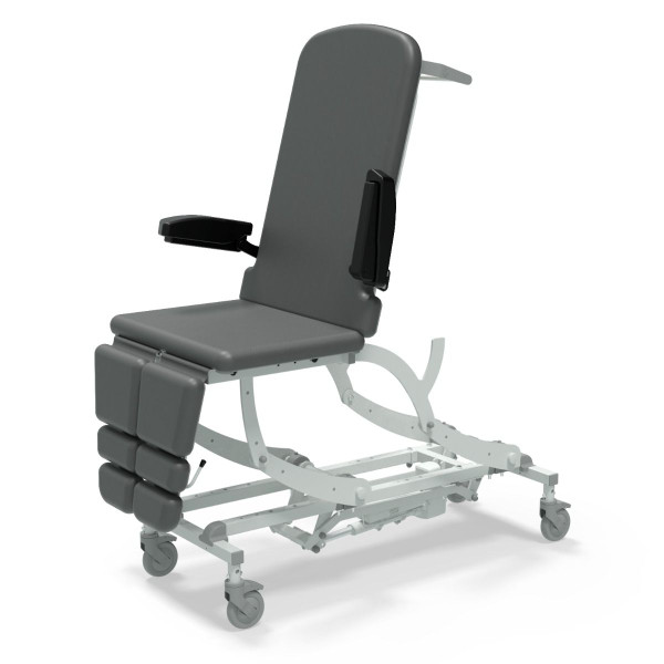 Podiatry,Chiropody & Lower Limb Procedures,Fold-Down Arms,Mobile,   Electric Height & Backrest, Gas Assist Foot Sections, Mobile - Vinly Dark Grey
