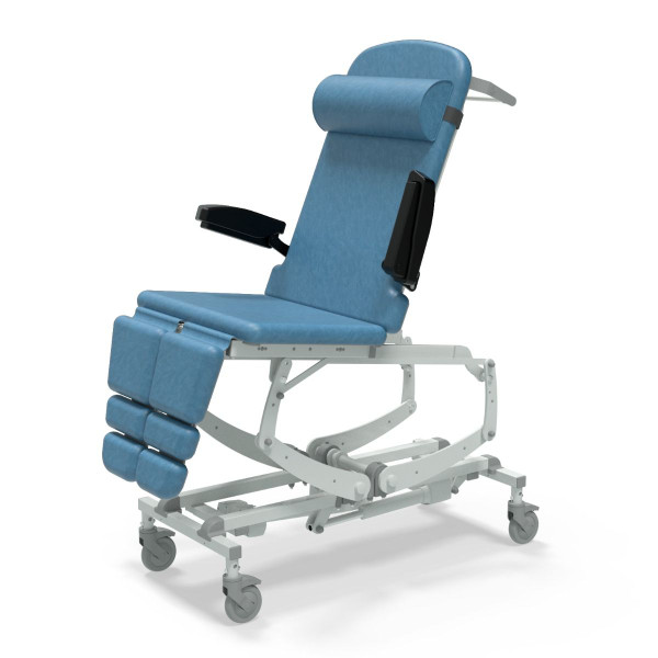 Podiatry,Chiropody & Lower Limb Procedures,Trendelenburg, Mobile, Electric Height, Backrest & Foot Sections, Mobile - Vinyl Blue