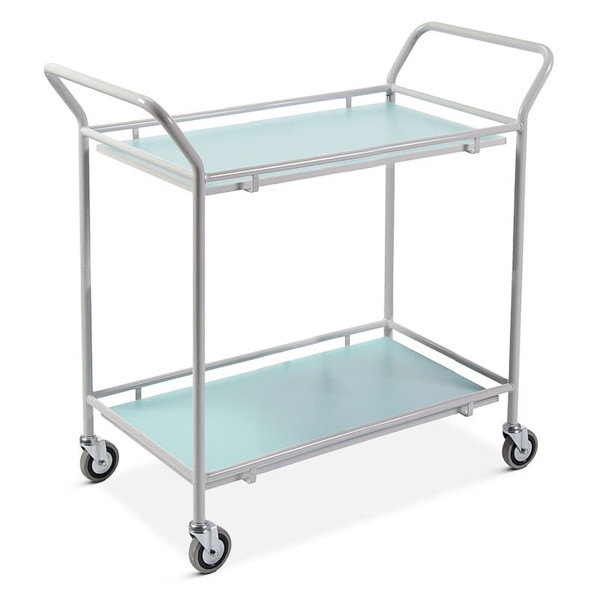 General Purpose Trolleys - Mild Steel - Melamine, Small, Two Shelves
