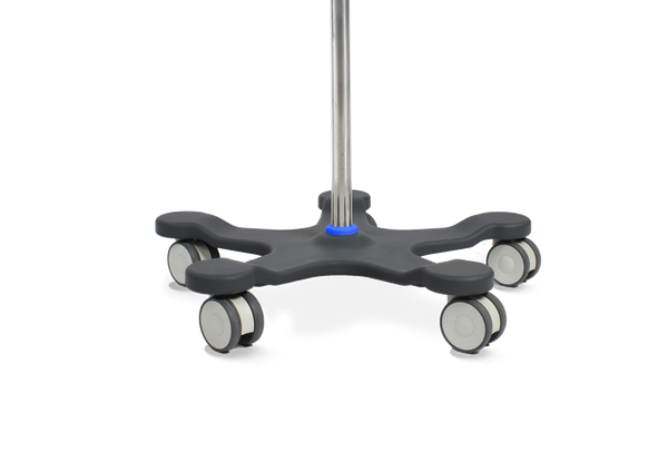 Mobile Infusion Stands - Two Hook, Blue Cap