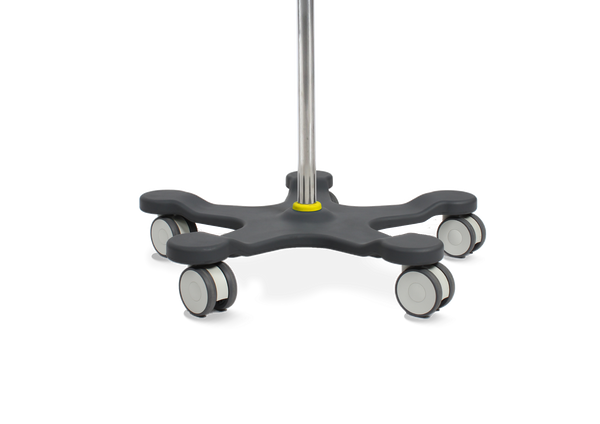 Mobile Infusion Stands - Four Hook, Yellow Cap