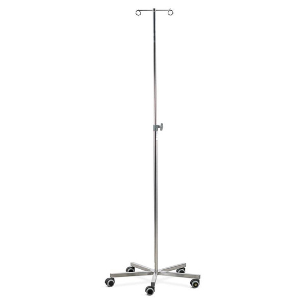 Mobile Infusion Stands - Stainless Steel, Two Hook