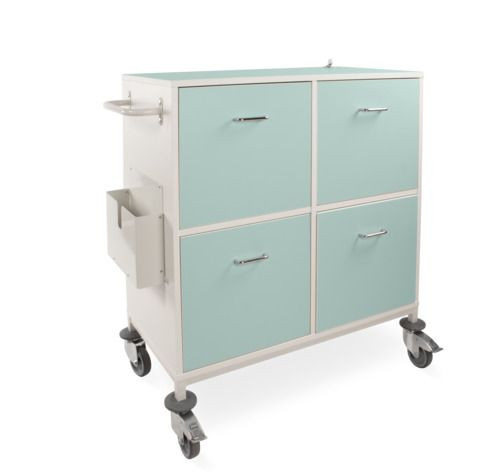 Medical Records Workstations - Double Column, Four Drawers - Electronic Push Button Lock