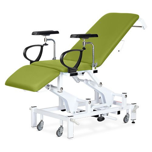 Phlebotomy Chair, Variable Height, Electric, Hand Switch, Lime