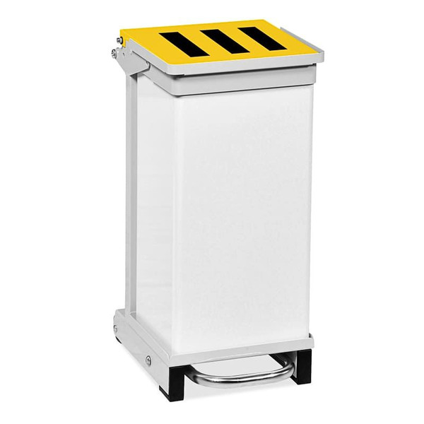 Removable Body Bins, Hands Free, Silent Closing, 20 Litre, Yellow & Black Lid
