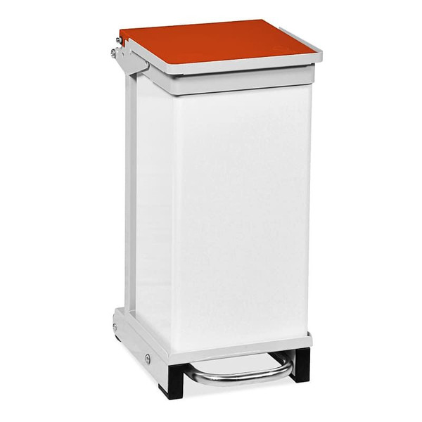 Removable Body Bins, Hands Free, Rust Free, Silent Closing, 20 Litre, Orange Lid