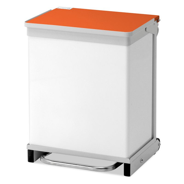 Removable Body Bins - Hands Free, Rust Free, Silent Closing, 50 Litre, Orange Lid